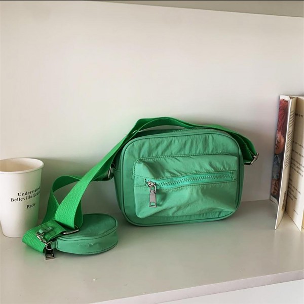 Wholesale cross Body Nylon Belt Bag Matching Clip Coin Pouch Full Zip Closure Ou