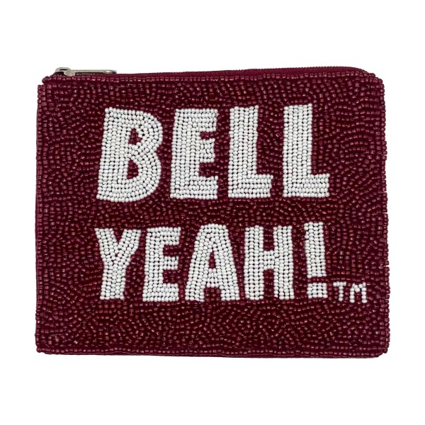 Wholesale officially Licensed Mississippi State Bell Yeah TM Seed Beaded Coin Pu