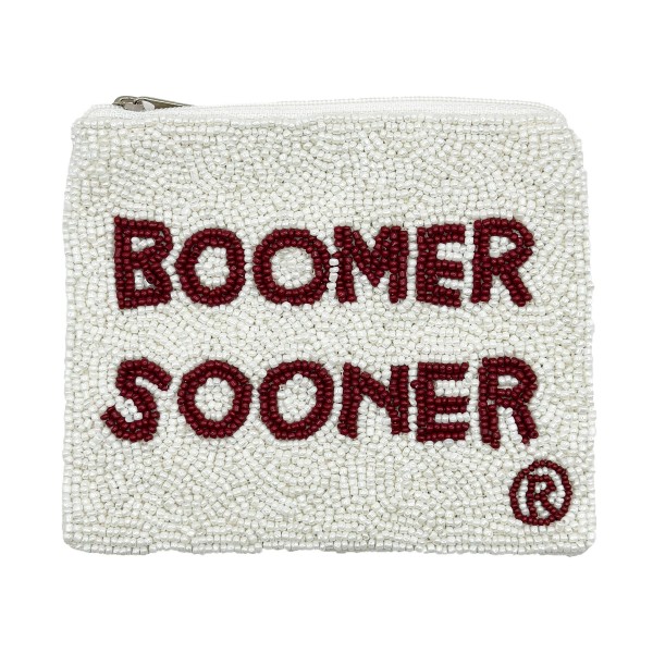 Wholesale officially Licensed Oklahoma State Seed Beaded Boomer Sooner R Pouch L