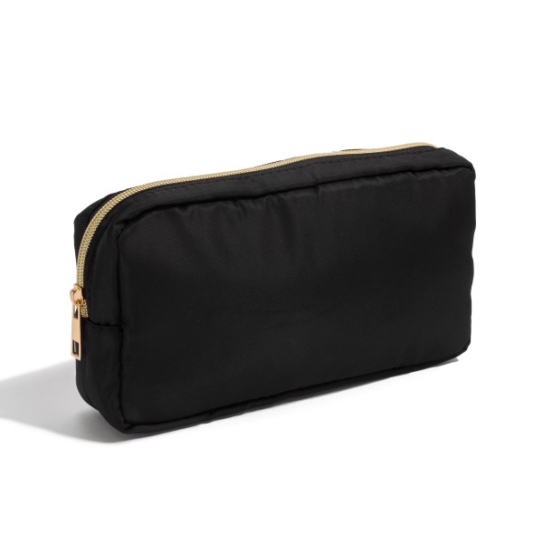 Nylon Zipper Pouch

- Full Zipper Closure
- Water Resistant Material
- Approximately 9.5" W X 4.5" T X 3" D