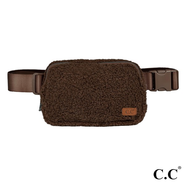 C.C Sherpa Belt Bag Fanny Pack Brown C.C Sherpa Belt Bag Fanny Pack Brown