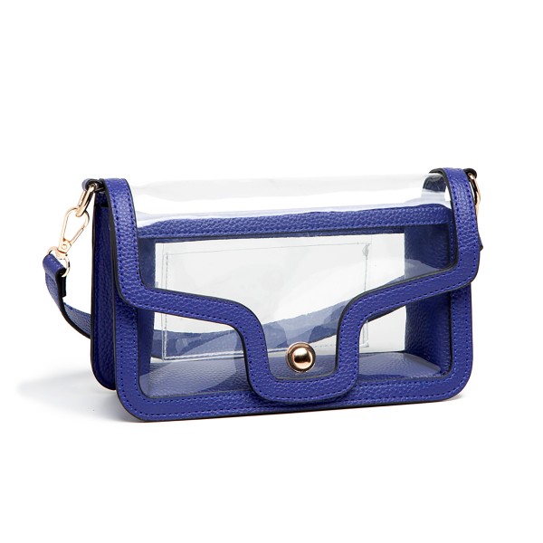 Clear Vegan Leather Crossbody Wristlet Clutch

- Magnetic Button Closure
- Open Internal Card Pocket
- Removable Wristlet Strap
- Chain Crossbody Strap
- Approximately 9"W X 6"T X3"D
- Strap Drop 23"L