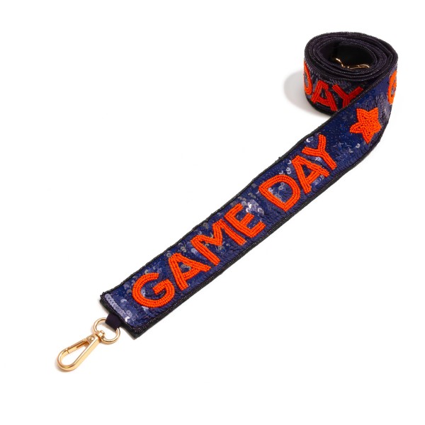 Wholesale seed Bead Sequin GAME DAY Purse Strap Lobster Claw Closure L