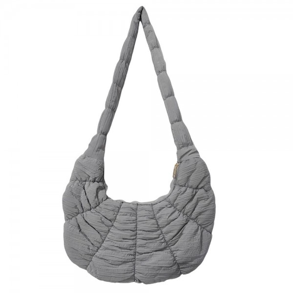 Wholesale nylon Quilted Puffer Tote Bag Zip Closure Lined Inside One Inner Zip P