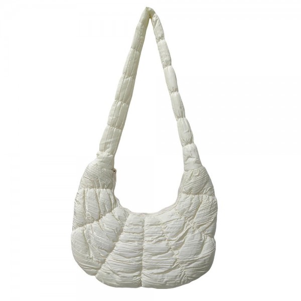 Wholesale nylon Quilted Puffer Tote Bag Zip Closure Lined Inside One Inner Zip P