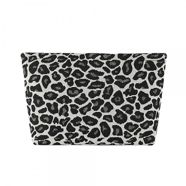 Wholesale leopard Print Makeup Pouch Full Zipper Closure Lined Interior L T D