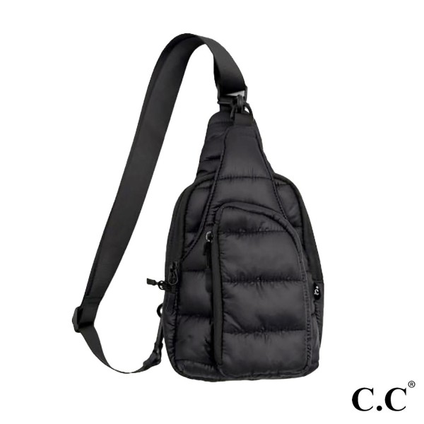 Wholesale c C BGS Puffer Padding Sling Bag Full Zipper Closure Main Body One Mes