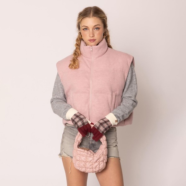 Wholesale do Everything Love Vegan Leather Quilted Puffer Tote Bag Full Zip Clos