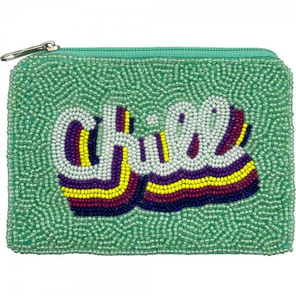 Wholesale chill Seed Beaded Canvas Bag Zip Closure Fully Lined Inside Cotton Ba