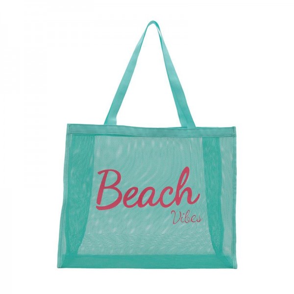 Wholesale mesh Beach Vibes Tote Bag L T D