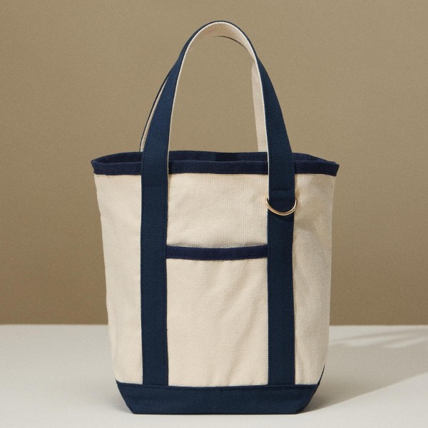 Wholesale small Canvas Tote Bag Open External Pocket Metal Key Ring L T D Handle