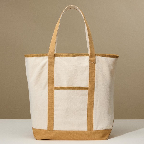Wholesale small Canvas Tote Bag Open External Pocket Metal Key Ring L T D Handle
