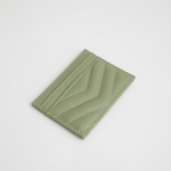 Wholesale double Sided Quilted Vegan Leather Card Holder Open Inner Pocket Six C