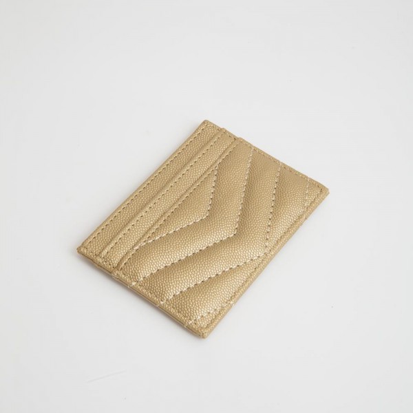 Wholesale double Sided Quilted Vegan Leather Card Holder Open Inner Pocket Six C