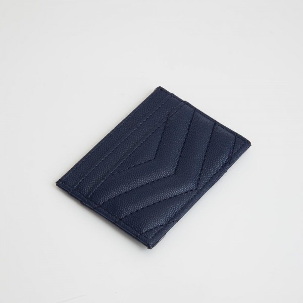 Wholesale double Sided Quilted Vegan Leather Card Holder Open Inner Pocket Six C