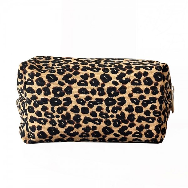 Leopard Print Pouch

- Full Zip Closure
- Lined Body 
- Approximately 6" L X 4" T X 4" D