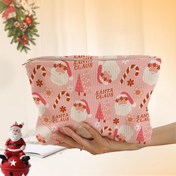 Santa Claus & Flowers Pouch

- Zip Closure
- Lined Body
- Approximately 10" L X 7" T X 2.25" D