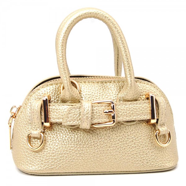 Vegan Leather Cross Body Tote Bag With Buckle Detail 

- Full  Closure
- Removeable Chain Link Strap
- Approximately 5.5" L X 3.5" T X 3" D