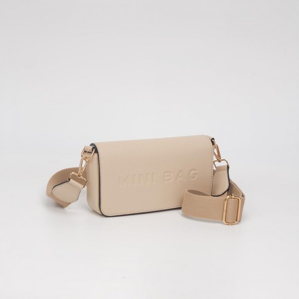 Vegan Leather Embossed "Mini Bag" Cross Body Bag 

- Snap Closure 
- 6 Card Holders 
- Removable Canvas Crossbody Strap 
- Approximately 8" L X 4.5" T X 1.5" D