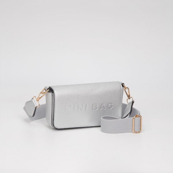 Vegan Leather Embossed "Mini Bag" Cross Body Bag 

- Snap Closure 
- 6 Card Holders 
- Removable Canvas Crossbody Strap 
- Approximately 8" L X 4.5" T X 1.5" D