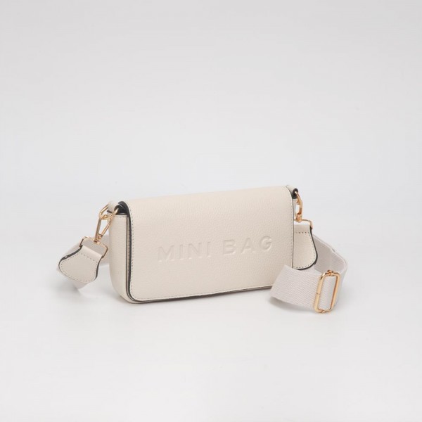 Vegan Leather Embossed "Mini Bag" Cross Body Bag 

- Snap Closure 
- 6 Card Holders 
- Removable Canvas Crossbody Strap 
- Approximately 8" L X 4.5" T X 1.5" D