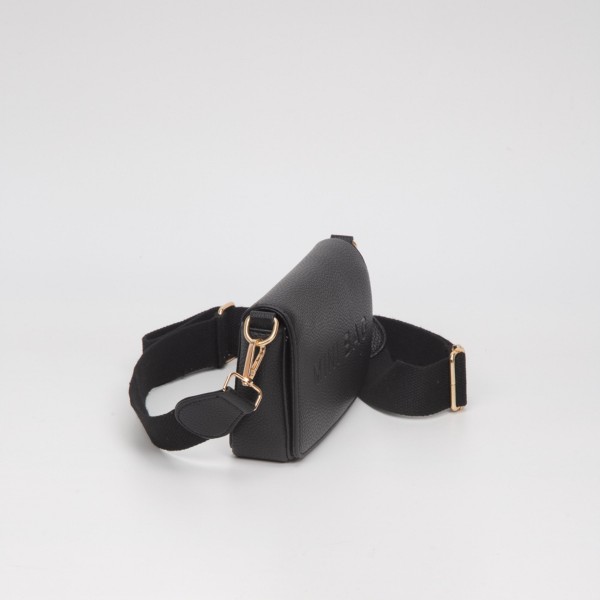 Vegan Leather Embossed "Mini Bag" Cross Body Bag - Snap Closure - 6 Card Holders - Removable Canvas Crossbody Strap - Approximately 8" L X 4.5" T X 1.5" D view 5