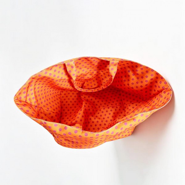 Polka Dot Tote Bag in a durable woven fabric with an allover classic dot print, matching shoulder straps, and a roomy open top that fits a laptop, water bottle, and everyday essentials. The wide, structured base keeps everything organized on the go. Perfect for beach days, farmers markets, school runs, and weekend getaways. A cheerful, budget friendly carryall that sells fast on its own and makes an easy gift.