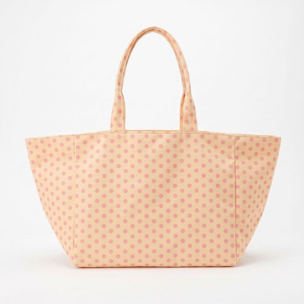 Polka Dot Tote Bag in a durable woven fabric with an allover classic dot print, matching shoulder straps, and a roomy open top that fits a laptop, water bottle, and everyday essentials. The wide, structured base keeps everything organized on the go. Perfect for beach days, farmers markets, school runs, and weekend getaways. A cheerful, budget friendly carryall that sells fast on its own and makes an easy gift.