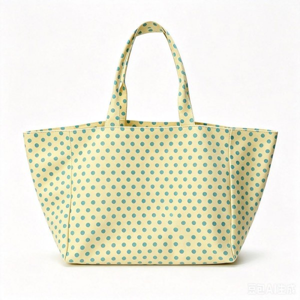Polka Dot Tote Bag in a durable woven fabric with an allover classic dot print, matching shoulder straps, and a roomy open top that fits a laptop, water bottle, and everyday essentials. The wide, structured base keeps everything organized on the go. Perfect for beach days, farmers markets, school runs, and weekend getaways. A cheerful, budget friendly carryall that sells fast on its own and makes an easy gift.