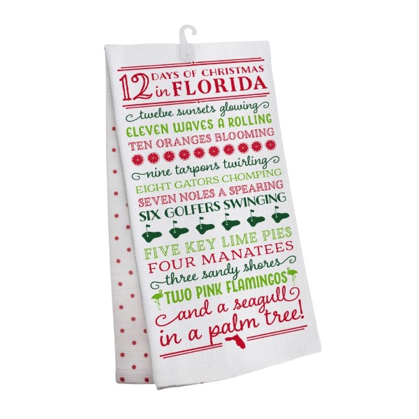 Wholesale days Christmas Florida tea towel open cotton All artwork lyrics copyr