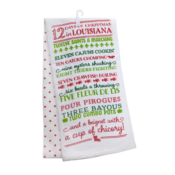 Wholesale days Christmas Louisiana tea towel open cotton All artwork lyrics cop
