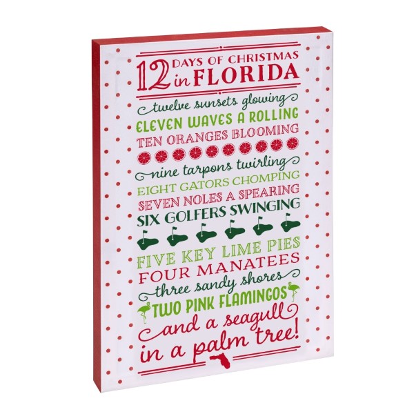 Wholesale days Christmas Florida canvas wall art licensed copyrighted lyrics ar