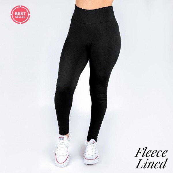 Wholesale women s Mix Brand Solid Color Seamless Fleece Lined Leggings Fleece Li