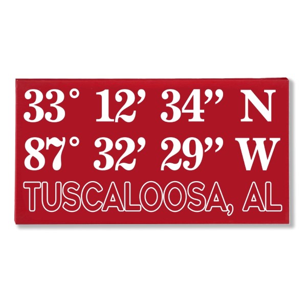 Wholesale canvas wall art coordinates Tuscaloosa AL team colors show school prid