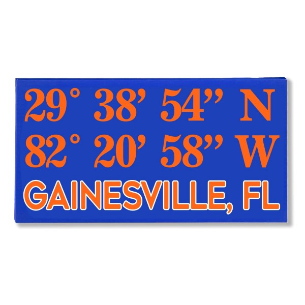 Wholesale canvas wall art coordinates Gainesville FL team colors show school pri