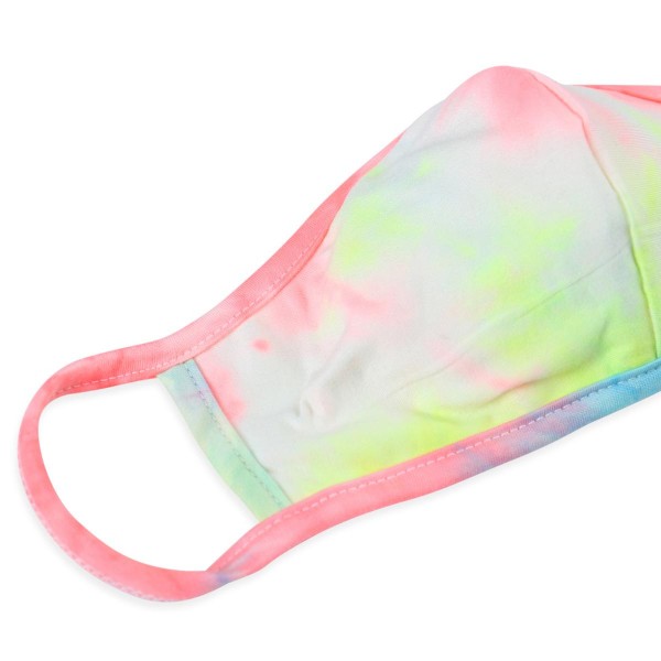 Adults Reusable Tie-Dye T-Shirt Cloth Face Mask with Seam.

- Machine Wash in Cold
- Mild Detergent
- Lay Flat to Dry
- Do Not Bleach
- Washable & Reusable 
- These Mask have NO Filter
- One Size Fits Most Adults
- Double Layered Fabric
- Exterior Material: 95% Polyester / 5% Spandex
- Interior Material: Cotton Blend in Ivory or White

** These Masks Are Not For Professional Use and Not Medically Rated. These Masks Have No Proven Effectiveness Against Any Viruses.
*** ALL Sales Final Due to CDC Recommendations