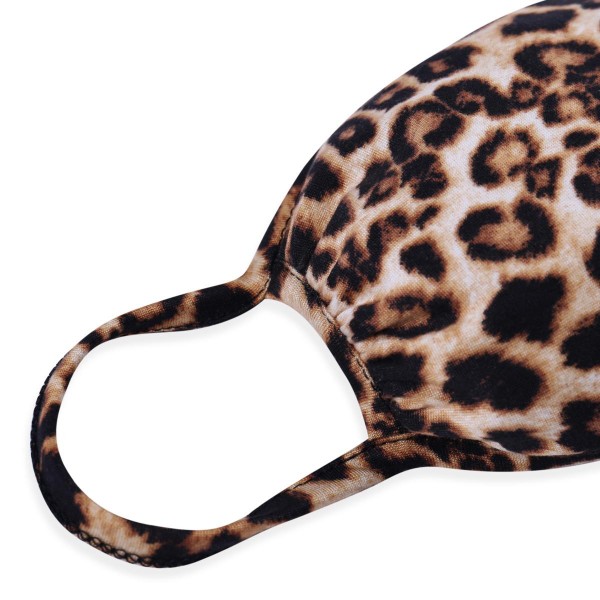 KIDS Reusable Cheetah Print T-Shirt Cloth Face Mask.

- Machine Wash in Cold
- Mild Detergent
- Lay Flat to Dry
- Do Not Bleach
- Reusable Face Mask
- These Mask Have NO Filter
- One Size Fits Most KIDS (AGES 5-11)
- Exterior Material: 95% Polyester / 5% Spandex
- Interior Material: Cotton Blend in Ivory or White

These Masks Are Not For Professional Use and Not Medically Rated. These Masks Have No Proven Effectiveness Against Any Viruses.