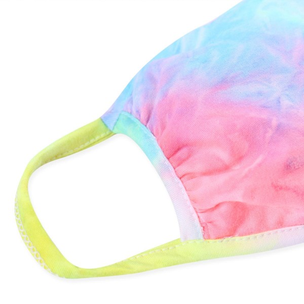KIDS Reusable Tie-Dye T-Shirt Cloth Face Mask.

- Machine Wash in Cold
- Mild Detergent
- Lay Flat to Dry
- Do Not Bleach
- Reusable Face Mask
- These Mask Have NO Filter
- One Size Fits Most KIDS (AGES 5-11)
- Exterior Material: 95% Polyester / 5% Spandex
- Interior Material: Cotton Blend in Ivory or White

** These Masks Are Not For Professional Use and Not Medically Rated. These Masks Have No Proven Effectiveness Against Any Viruses.
*** ALL Sales Final Due to CDC Recommendations