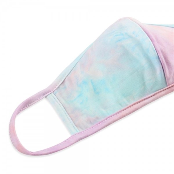 KIDS Reusable Tie-Dye T-Shirt Cloth Face Mask with Seam.

- Machine Wash in Cold
- Mild Detergent
- Lay Flat to Dry
- Do Not Bleach
- Reusable Face Mask
- These Mask have NO Filter
- One Size Fits Most KIDS (Ages 5-11)
- Exterior Material: 95% Polyester / 5% Spandex
- Interior Material: Cotton Blend in Ivory or White

These Masks Are Not For Professional Use and Not Medically Rated. These Masks Have No Proven Effectiveness Against Any Viruses.
