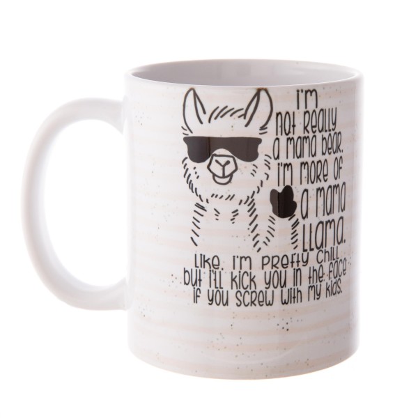 Wholesale mama Llama Printed Ceramic Coffee Mug Printed Both Sides Dishwasher Mi