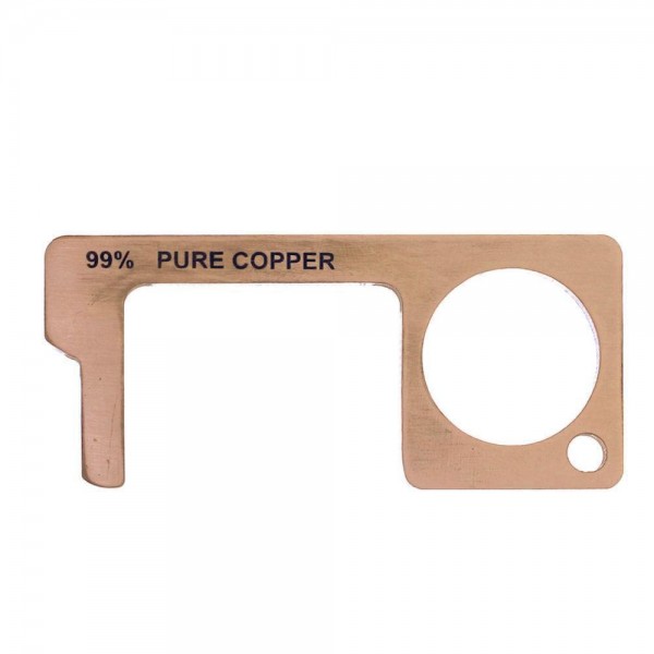 Wholesale pure Uncoated Copper Contactless Safety Key Antimicrobial Element Kill