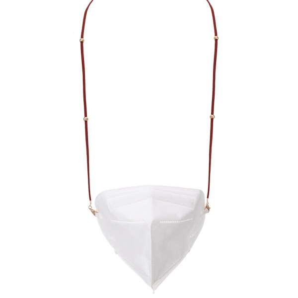 Wholesale multi Function Faux Leather Beaded Mask Lanyard Secures Mask Hold Sung