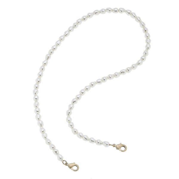 Wholesale baroque Pearl Beaded Mask Chain Necklace Secures Mask Attach Clasps T