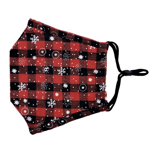 Wholesale do everything Love Brand Adjustable Snowflake Buffalo Check Mask Filte