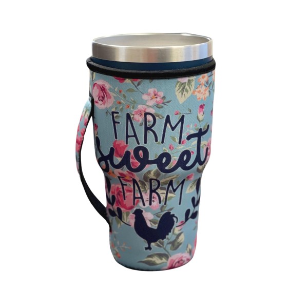 Wholesale farm Sweet Farm Neoprene Drink Sleeve Fits up ounce tumbler Built hand