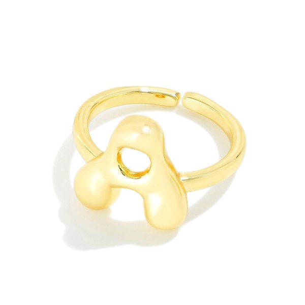 Gold Tone Initial Ring

-Adjustable Size