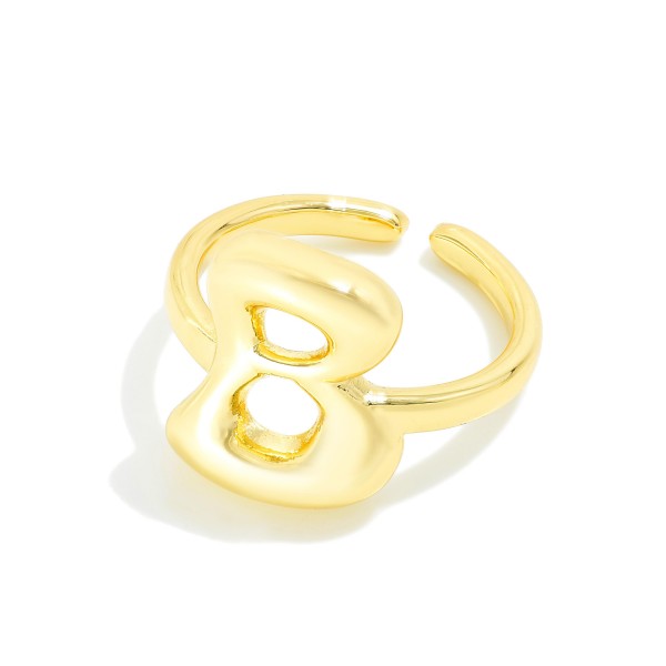 Gold Tone Initial Ring

-Adjustable Size