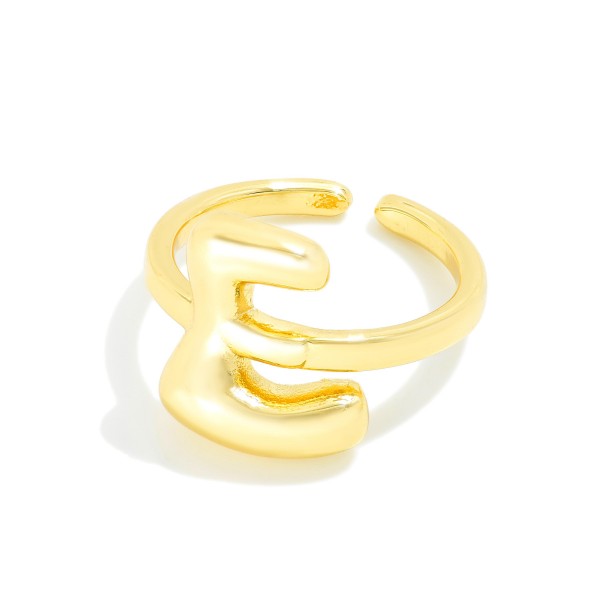 Gold Tone Initial Ring

-Adjustable Size