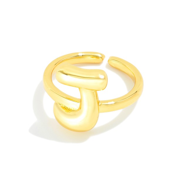 Gold Tone Initial Ring

-Adjustable Size