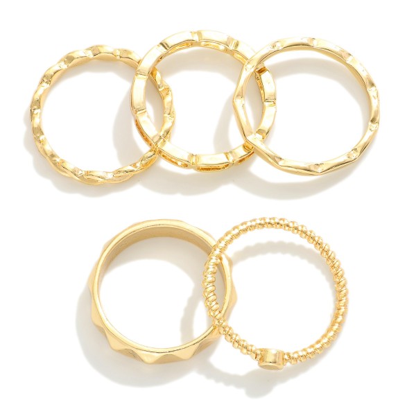 Wholesale set Five Stackable Rings